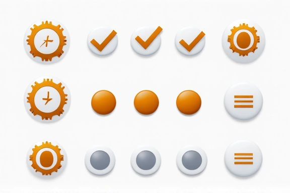 Ikony ustawień przeglądarki i plików cookie